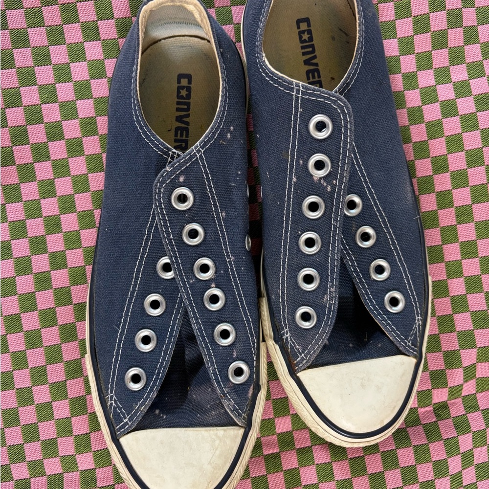 Converse low top Weathered finish Denim Blue Sneakers- very little wear!!